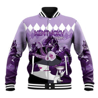 Kentucky Horse Racing Baseball Jacket Derby Mint Julep Girl - Purple Pastel LT14