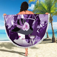 Kentucky Horse Racing Beach Blanket Derby Mint Julep Girl - Purple Pastel LT14
