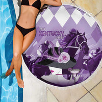 Kentucky Horse Racing Beach Blanket Derby Mint Julep Girl - Purple Pastel LT14
