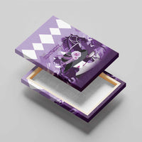 Kentucky Horse Racing Canvas Wall Art Derby Mint Julep Girl - Purple Pastel LT14