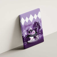 Kentucky Horse Racing Canvas Wall Art Derby Mint Julep Girl - Purple Pastel LT14