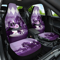 Kentucky Horse Racing Car Seat Cover Derby Mint Julep Girl - Purple Pastel LT14