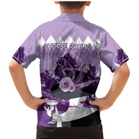 Kentucky Horse Racing Family Matching Mermaid Dress and Hawaiian Shirt Derby Mint Julep Girl - Purple Pastel LT14