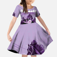 Kentucky Horse Racing Family Matching Mermaid Dress and Hawaiian Shirt Derby Mint Julep Girl - Purple Pastel LT14
