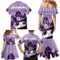 Kentucky Horse Racing Family Matching Mermaid Dress and Hawaiian Shirt Derby Mint Julep Girl - Purple Pastel LT14
