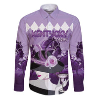 Kentucky Horse Racing Family Matching Puletasi and Hawaiian Shirt Derby Mint Julep Girl - Purple Pastel LT14