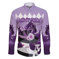 Kentucky Horse Racing Family Matching Short Sleeve Bodycon Dress and Hawaiian Shirt Derby Mint Julep Girl - Purple Pastel LT14