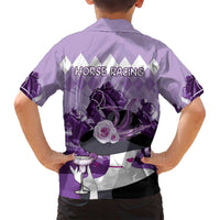 Kentucky Horse Racing Family Matching Tank Maxi Dress and Hawaiian Shirt Derby Mint Julep Girl - Purple Pastel LT14