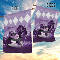 Kentucky Horse Racing Garden Flag Derby Mint Julep Girl - Purple Pastel LT14