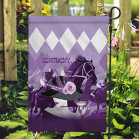 Kentucky Horse Racing Garden Flag Derby Mint Julep Girl - Purple Pastel LT14