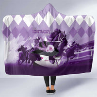 Kentucky Horse Racing Hooded Blanket Derby Mint Julep Girl - Purple Pastel LT14