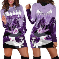 Kentucky Horse Racing Hoodie Dress Derby Mint Julep Girl - Purple Pastel LT14