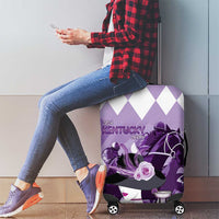 Kentucky Horse Racing Luggage Cover Derby Mint Julep Girl - Purple Pastel LT14