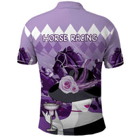 Kentucky Horse Racing Polo Shirt Derby Mint Julep Girl - Purple Pastel LT14