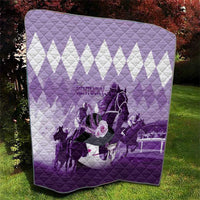 Kentucky Horse Racing Quilt Derby Mint Julep Girl - Purple Pastel LT14