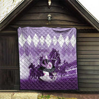 Kentucky Horse Racing Quilt Derby Mint Julep Girl - Purple Pastel LT14