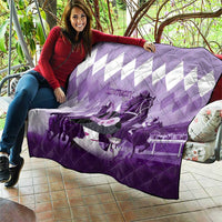 Kentucky Horse Racing Quilt Derby Mint Julep Girl - Purple Pastel LT14