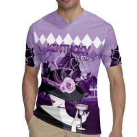 Kentucky Horse Racing Rugby Jersey Derby Mint Julep Girl - Purple Pastel LT14