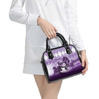 Kentucky Horse Racing Shoulder Handbag Derby Mint Julep Girl - Purple Pastel LT14