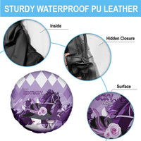 Kentucky Horse Racing Spare Tire Cover Derby Mint Julep Girl - Purple Pastel LT14