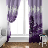 Kentucky Horse Racing Window Curtain Derby Mint Julep Girl - Purple Pastel LT14