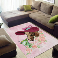 Kentucky Horse Racing Area Rug Derby Mint Julep With Roses - Wonder Print Shop