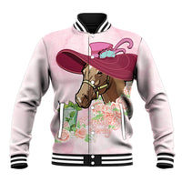 Kentucky Horse Racing Baseball Jacket Derby Mint Julep With Roses - Wonder Print Shop