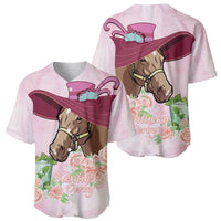 Kentucky Horse Racing Baseball Jersey Derby Mint Julep With Roses - Wonder Print Shop