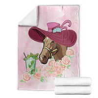 Kentucky Horse Racing Blanket Derby Mint Julep With Roses