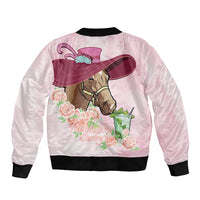 Kentucky Horse Racing Bomber Jacket Derby Mint Julep With Roses - Wonder Print Shop