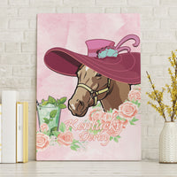 Kentucky Horse Racing Canvas Wall Art Derby Mint Julep With Roses - Wonder Print Shop