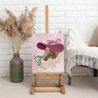 Kentucky Horse Racing Canvas Wall Art Derby Mint Julep With Roses - Wonder Print Shop