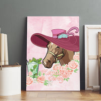 Kentucky Horse Racing Canvas Wall Art Derby Mint Julep With Roses - Wonder Print Shop