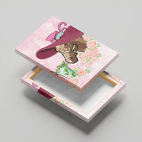 Kentucky Horse Racing Canvas Wall Art Derby Mint Julep With Roses - Wonder Print Shop