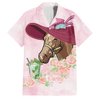 Kentucky Horse Racing Family Matching Summer Maxi Dress and Hawaiian Shirt Derby Mint Julep With Roses - Wonder Print Shop