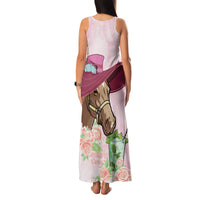Kentucky Horse Racing Family Matching Tank Maxi Dress and Hawaiian Shirt Derby Mint Julep With Roses - Wonder Print Shop