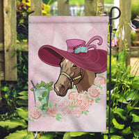 Kentucky Horse Racing Garden Flag Derby Mint Julep With Roses - Wonder Print Shop