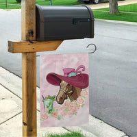 Kentucky Horse Racing Garden Flag Derby Mint Julep With Roses - Wonder Print Shop