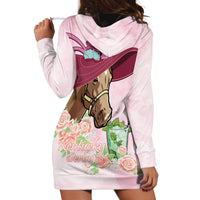Kentucky Horse Racing Hoodie Dress Derby Mint Julep With Roses - Wonder Print Shop