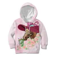 Kentucky Horse Racing Kid Hoodie Derby Mint Julep With Roses - Wonder Print Shop