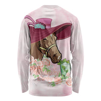 Kentucky Horse Racing Long Sleeve Shirt Derby Mint Julep With Roses - Wonder Print Shop