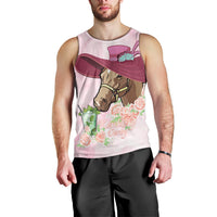 Kentucky Horse Racing Men Tank Top Derby Mint Julep With Roses - Wonder Print Shop