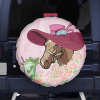 Kentucky Horse Racing Spare Tire Cover Derby Mint Julep With Roses - Wonder Print Shop