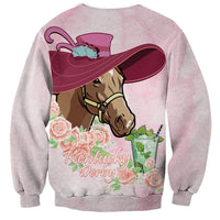 Kentucky Horse Racing Sweatshirt Derby Mint Julep With Roses - Wonder Print Shop