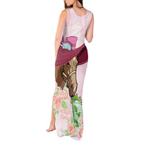Kentucky Horse Racing Tank Maxi Dress Derby Mint Julep With Roses - Wonder Print Shop