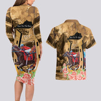 Kentucky Horse Racing Couples Matching Long Sleeve Bodycon Dress and Hawaiian Shirt 151st Anniversary Race For The Roses LT14