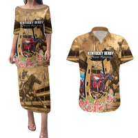 Kentucky Horse Racing Couples Matching Puletasi and Hawaiian Shirt 151st Anniversary Race For The Roses LT14