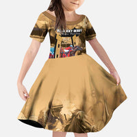 Kentucky Horse Racing Kid Short Sleeve Dress 151st Anniversary Race For The Roses LT14