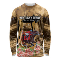Kentucky Horse Racing Long Sleeve Shirt 151st Anniversary Race For The Roses LT14
