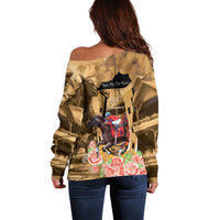 Kentucky Horse Racing Off Shoulder Sweater 151st Anniversary Race For The Roses LT14